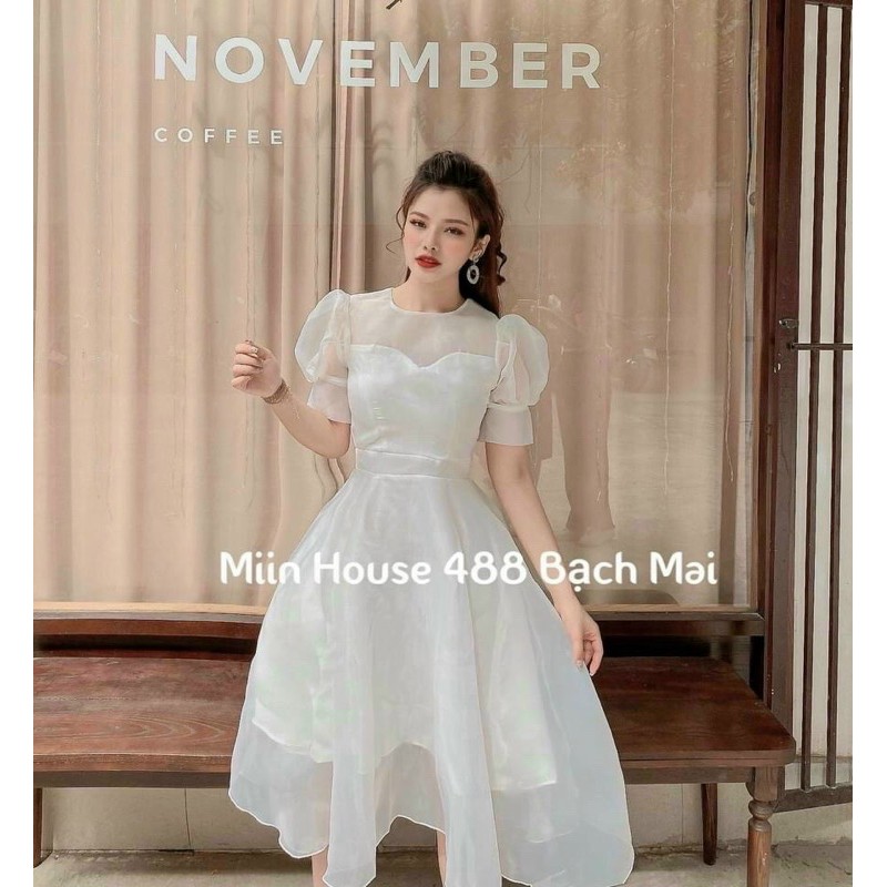 [ VT06 ] VÁY TK TAY BỒNG PHA TƠ