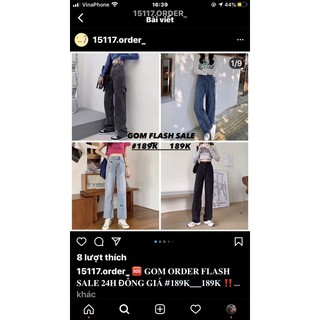 / trả order / quần jeans gom flash sale