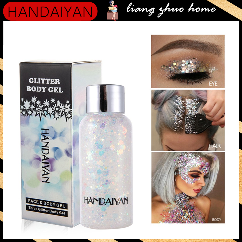 HANDAIYAN 9 Colors Face Glitter Shadow Festival Party Eye & Body Festival Shimmer Body Gel Eye Makeu