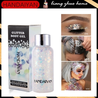 HANDAIYAN 9 Colors Face Glitter Shadow Festival Party Eye & Body Festival Shimmer Body Gel Eye Makeup Loose Sequins
