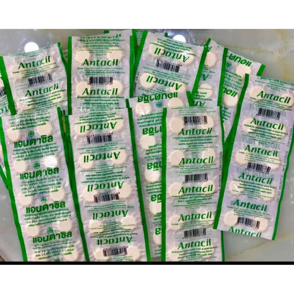 Viên nhai chống ợ chua đầy hơi, giúp tiêu hóa tốt Antacil Thái Lan