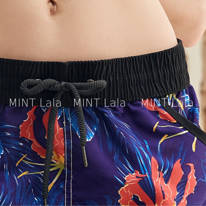 Quần Cặp Đi Biển Du Lịch Nhanh Khô Hình Lá Siêu Chất