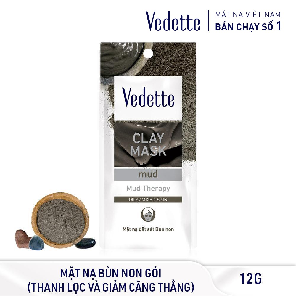 Mặt Nạ Đất Sét Bùn Khoáng 12g VEDETTE - THANH LỌC & GIẢM CĂNG THẲNG