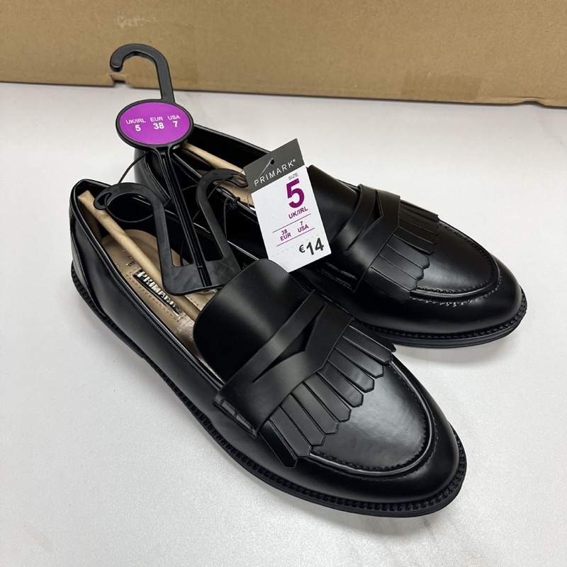 Loafer Primark chất da PU lì hàng xuất dư