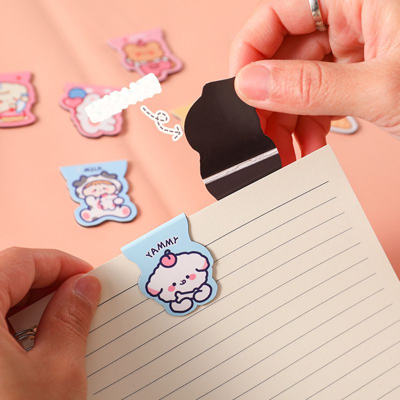 &lt;Video Review&gt; Kẹp Cao Su Bookmark Giữ Giấy Ghi Chú Tài Liệu Đánh Dấu Sách Đồ Dùng Kẹp Đánh Dấu Trang Nam Châm  D009