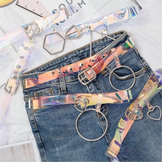 Thắt lưng hologram có charm trái tim