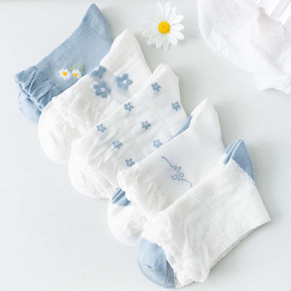 FORBETTER Tất Cotton Trong Suốt Thoáng Khí Phong Cách Hàn Quốc Cho Nữ