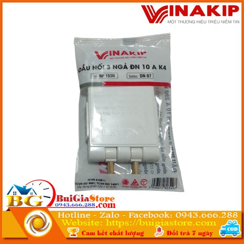 Đầu nối 3 ngả đa năng 10A K4 Vinakip