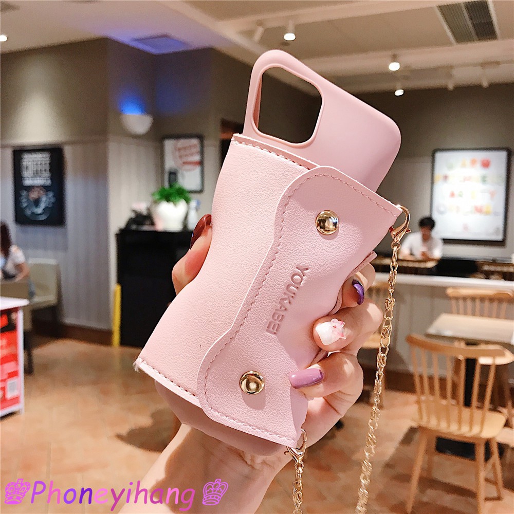 Xiaomi POCO X3 NFC M3 Mi 11 10T Pro Redmi K40 Note 9 9s Pro K30 K20 Pro Note 8 Pro Redmi 8A 7A 6A 5A Note 7 6 Pro Note 5 Note 4 Portable Small Card Bag Chain Phone Case