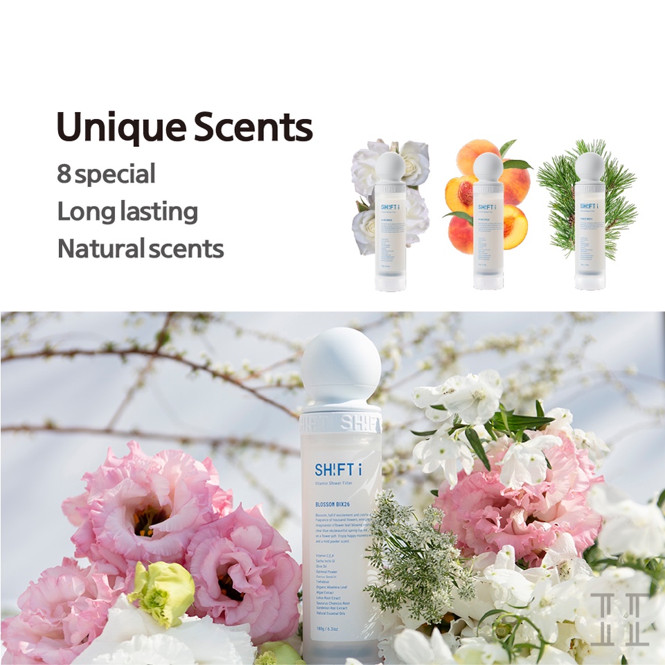 Bộ vòi hoa sen chứa vitamin và bộ lọc nước hoa sen bằng silicone loại bỏ mùi thơm I da