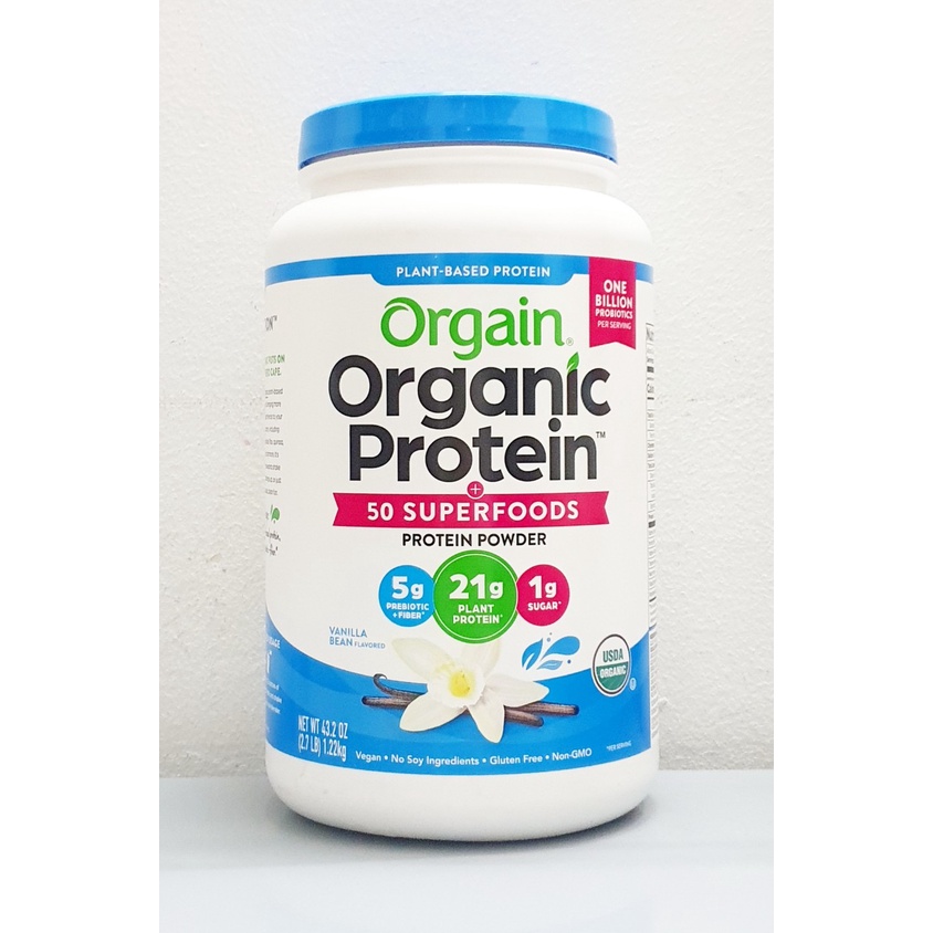 Bột Orgain Protein organic Bột Đạm Làm Bánh Pha Sữa hữu cơ thực vật SuperFood  Non GMO Vị Vani