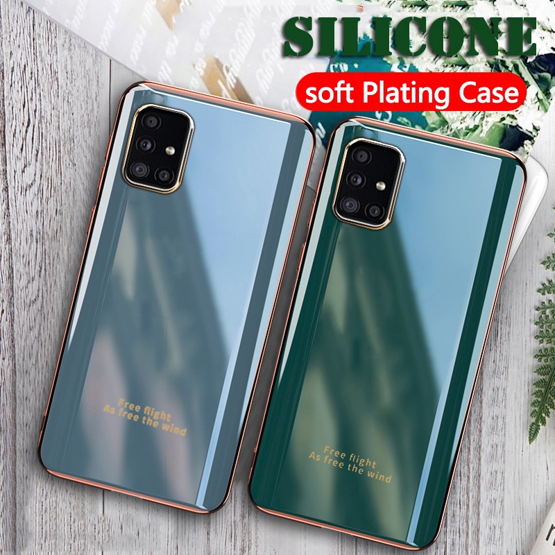 Ốp điện thoại dẻo tráng gương trong suốt sang trọng chống sốc cho SAMSUNG GALAXY A51 A71 A50 A50S A30S A70 A10