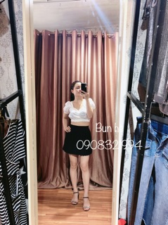 Áo croptop tay bồng