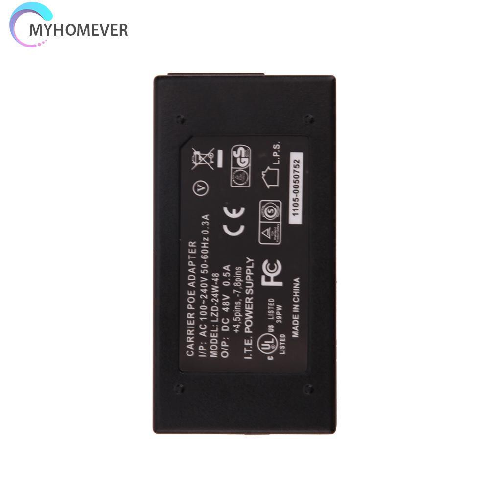 myhomever 48V 0.5A 24W Desktop POE Power Injector Ethernet Adapter Surveillance CCTV