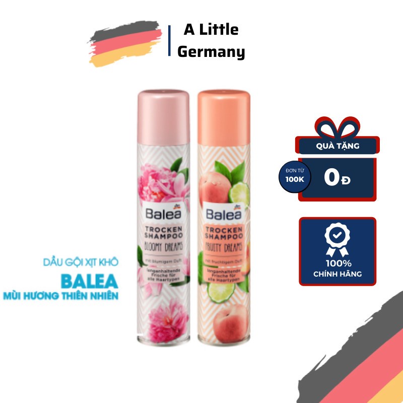 Dầu gội khô dạng xịt Balea nhập khẩu Đức 200ml, dầu gội đầu khô giúp tóc mềm mượt hiệu quả