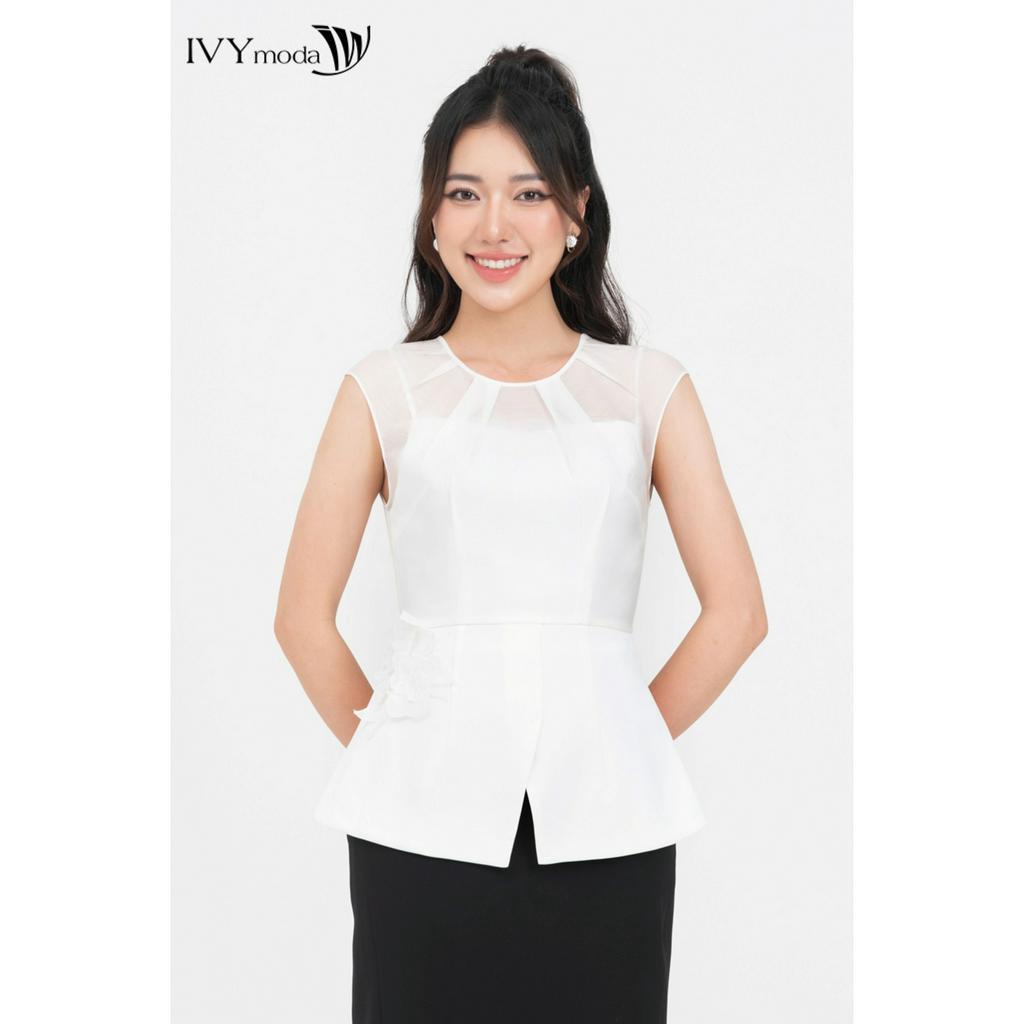 Áo peplum xẻ tà nữ IVY moda MS 16M8284