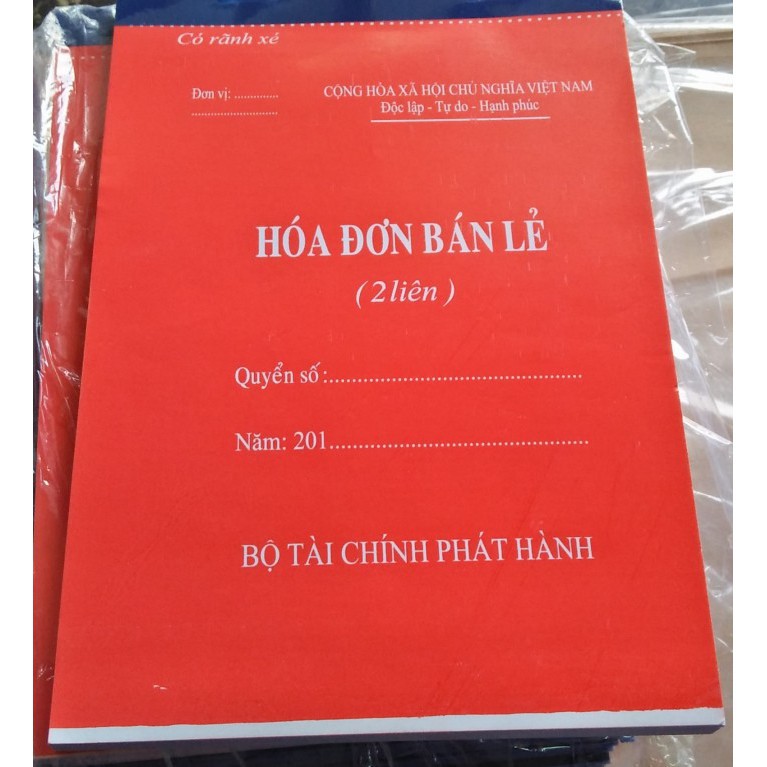 [Rẻ Vô Địch]Hóa Đơn Bán Lẻ - PXN Kho - Phiếu Thu Chi 2 Liên Carbon A5 Loại Dày