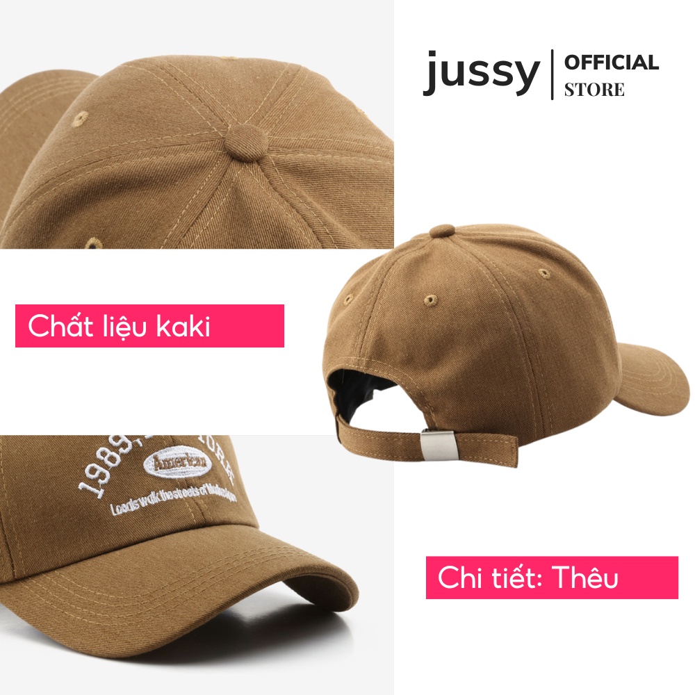Mũ Lưỡi Trai Nam Nữ Jussy Fashion Nón Lưỡi Trai 1989 Newyork Chất Vải Kaki Cotton Nhiều Màu Đẹp Phong Cách Nón Unisex