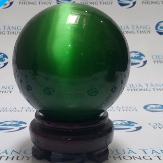  QUẢ CẦU ĐÁ PHONG THỦY XANH LÁ 12CM