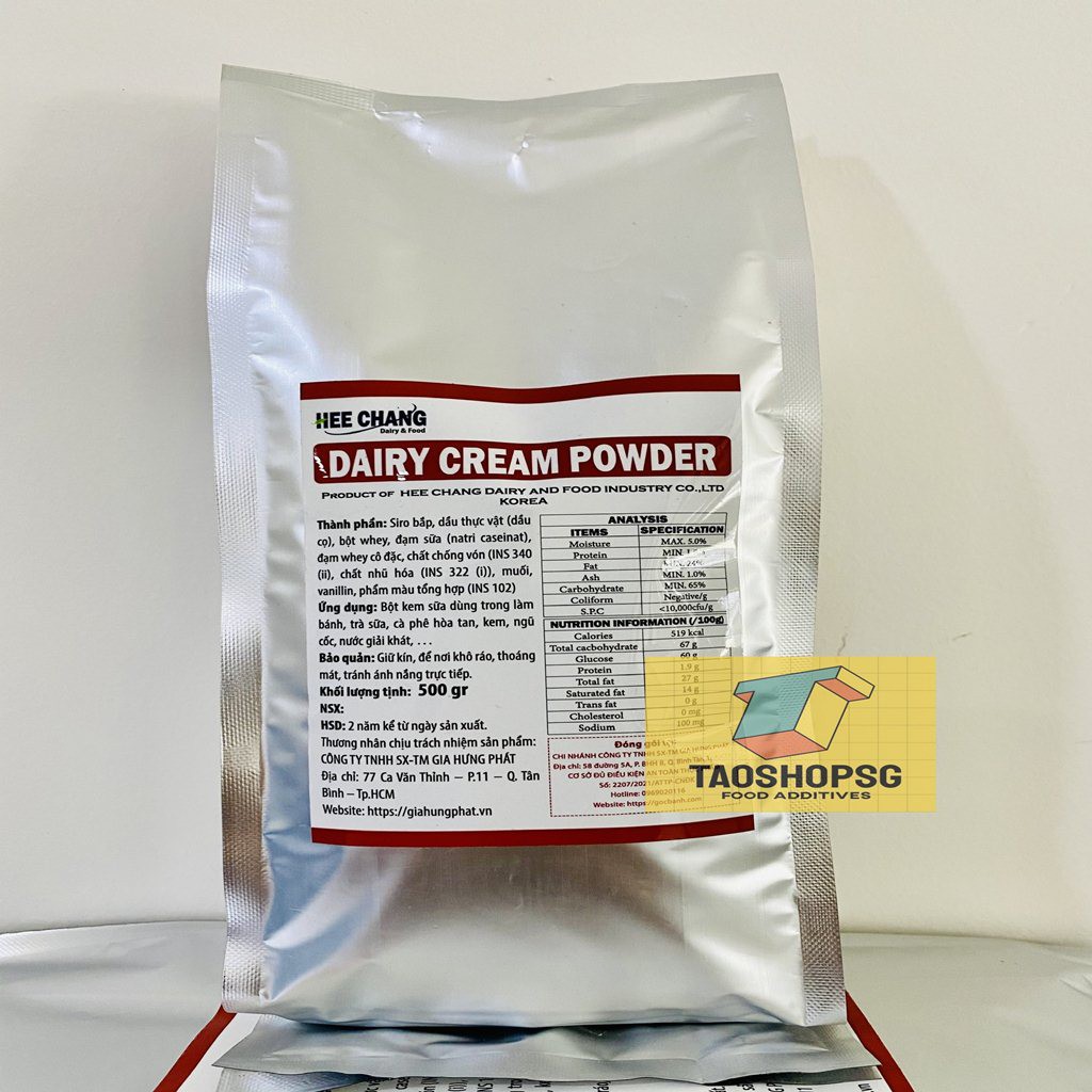 Bột Kem sữa Hàn quốc gói 500gr, Đóng gói Tiêu chuẩn An Toàn Thực Phẩm