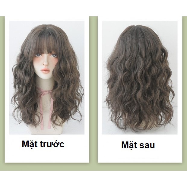 Tóc Giả Cả Đầu Xoăn Xù Lửng Phong Cách Hàn Quốc _TG11 - Love Hairs