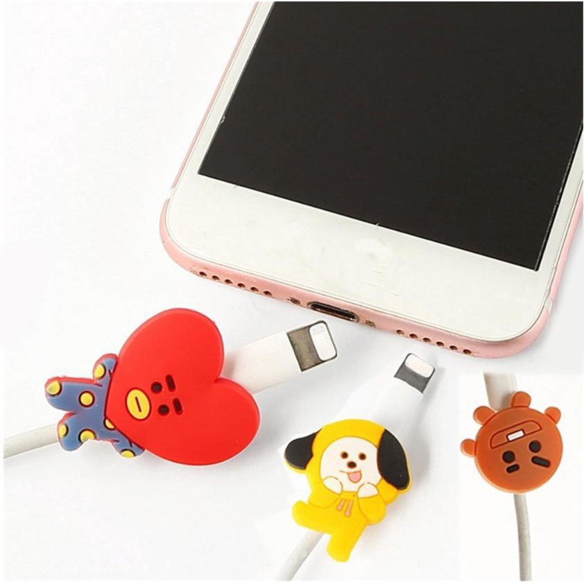 BTS- BT21 - Dụng Cụ Bảo Vệ Đầu Dây Cáp Sạc Điện Thoại BT21