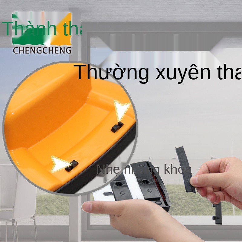 chân thành Thành người khổng lồ dụng cụ lau kính, máy lau kính hai lớp rỗng cao từ tính mạnh mẽ hai mặt, dụng cụ làm sạc