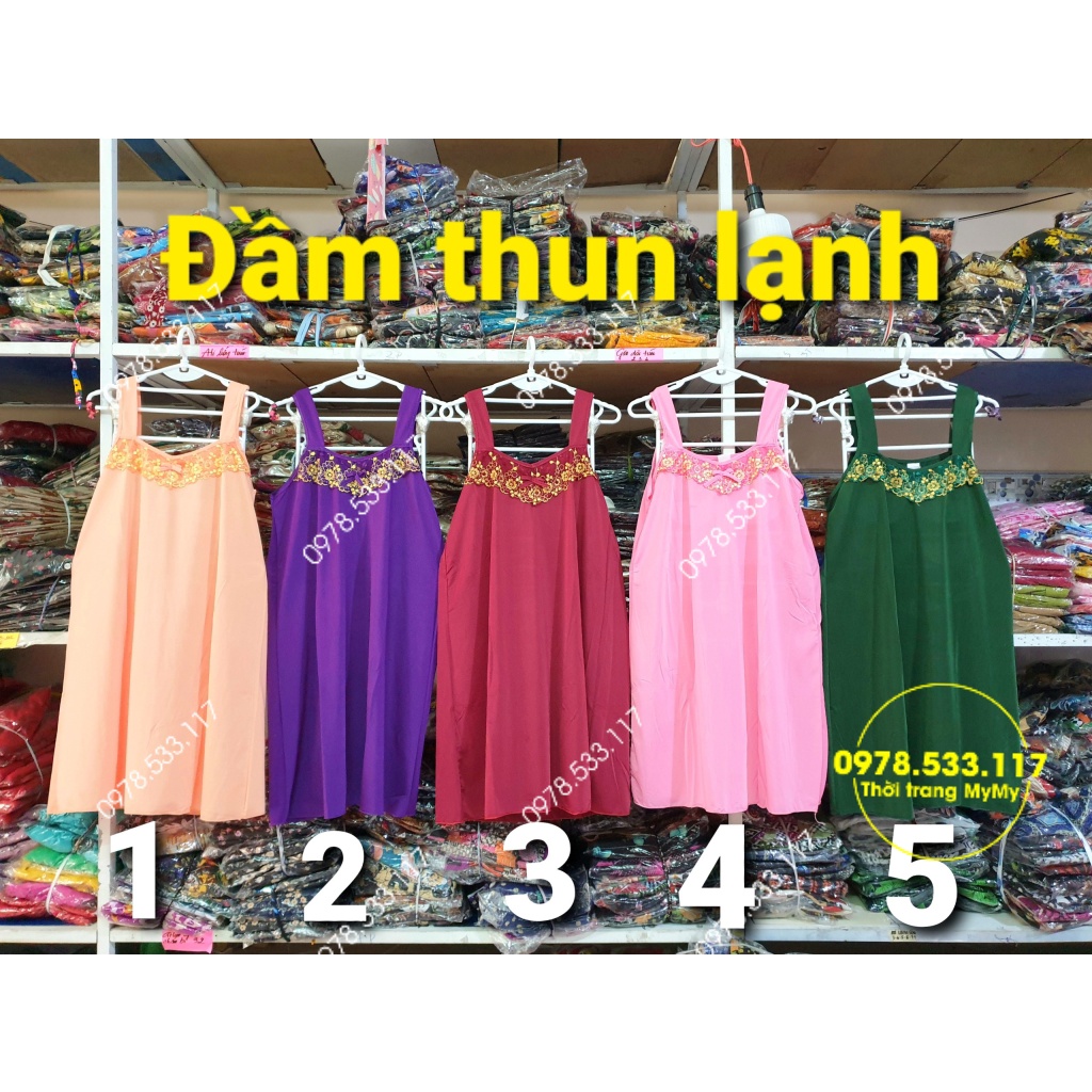Đầm ngủ thun lạnh quai bảng nhiều màu đẹp | BigBuy360 - bigbuy360.vn