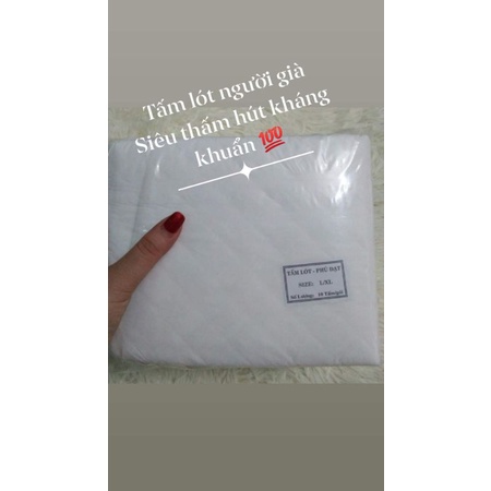 10 Miếng tấm lót phú đạt dành cho người già và phụ nữ sau sinh (45cm ×70cm) siêu thấm hút kháng khuẩn