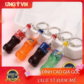 Móc khóa hình chai nước ngọt cocacola các loại
