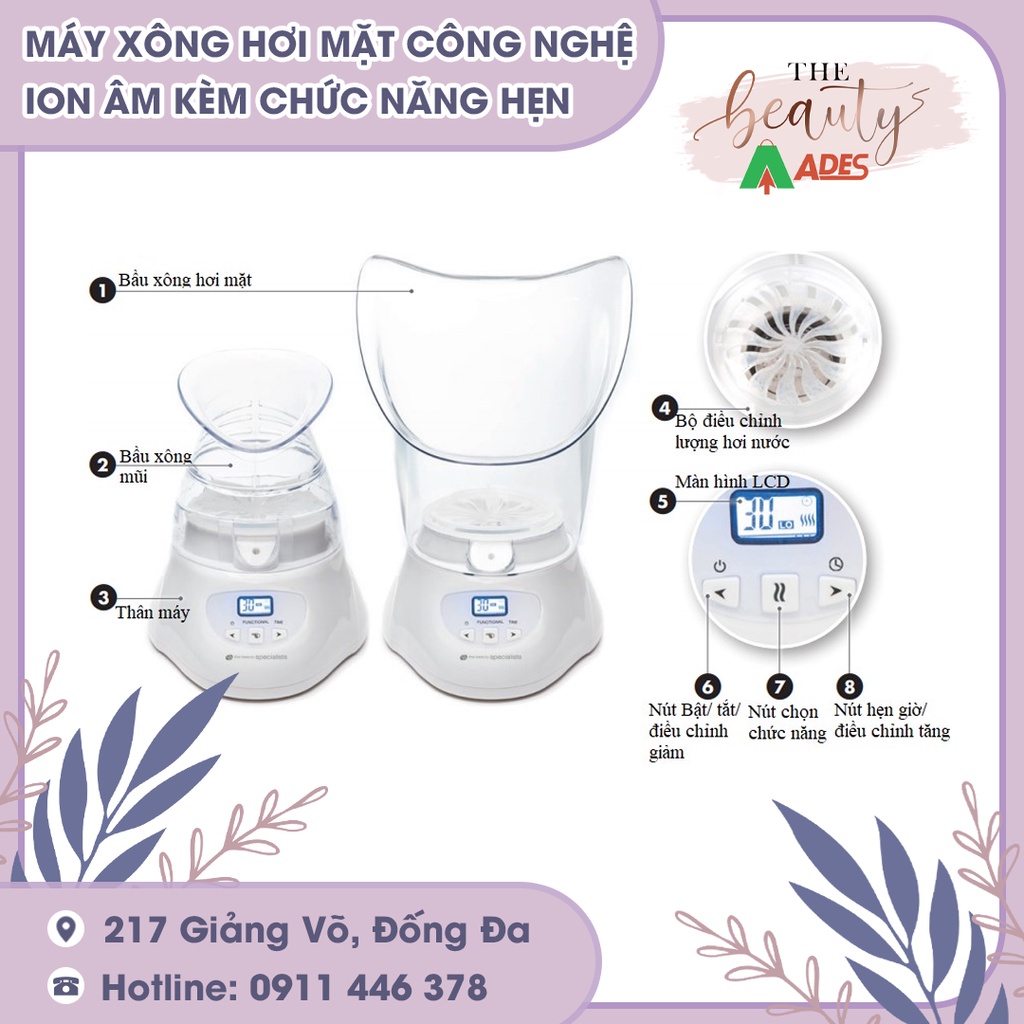 Máy xông hơi mặt công nghệ ion âm kèm chức năng hẹn giờ Rio FSTE2 - Chính hãng - 1 đổi 1 trong 12 tháng - NEW HOT 2022