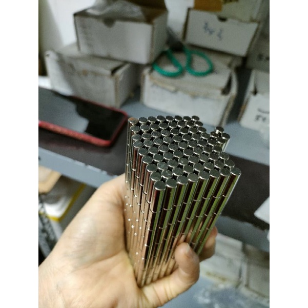 Nam châm trụ dài 5*15mm siêu hít, nam châm phi dài trụ tròn