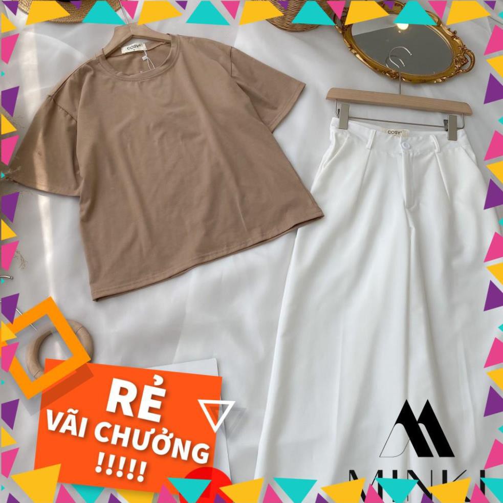 [SALE_SỐC_45%] SET ÁO THUN VÀ QUẦN SUÔNG - CHẤT LIỆU KAKI COTTON CAO CẤP - MÀU NÂU-NUDE- [THIẾT KẾ] [HOT] | BigBuy360 - bigbuy360.vn