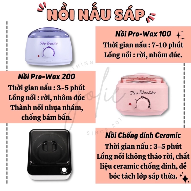 Combo triệt lông sáp wax nóng wax lông, nồi nấu sáp pro wax 100 tặng kèm mỡ trăn nguyên chất