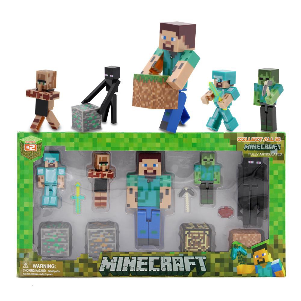 Combo mô hình steve minecraft dễ thương - món quà tuyệt vời cho các fan minecraft