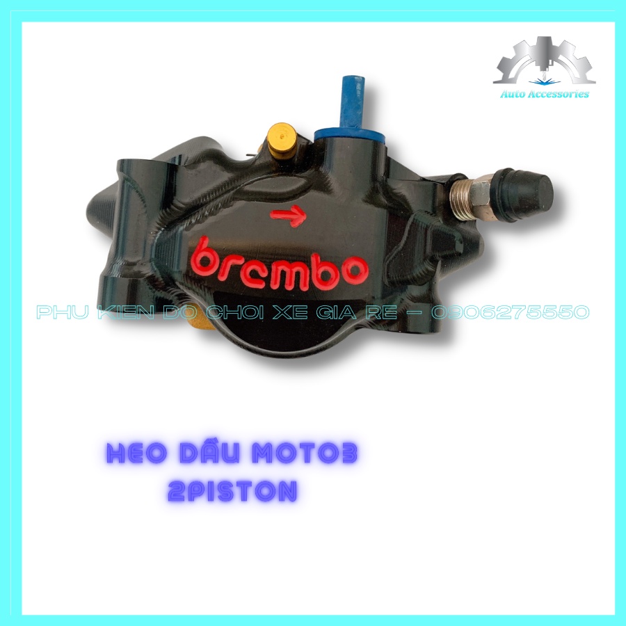 Heo Dầu Trước Nissin Brcmbe MOTO3 2piston gắn Trước Tất Cả các dòng xe - KÈM PÁT CNC gắn Trước Đĩa size ZIN