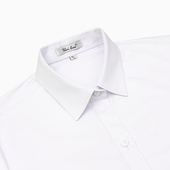 Áo sơ mi trắng nữ Thái Hoà đẹp công sở kiểu dài tay bigsize sợi tre cao cấp 8919-01-01 | BigBuy360 - bigbuy360.vn