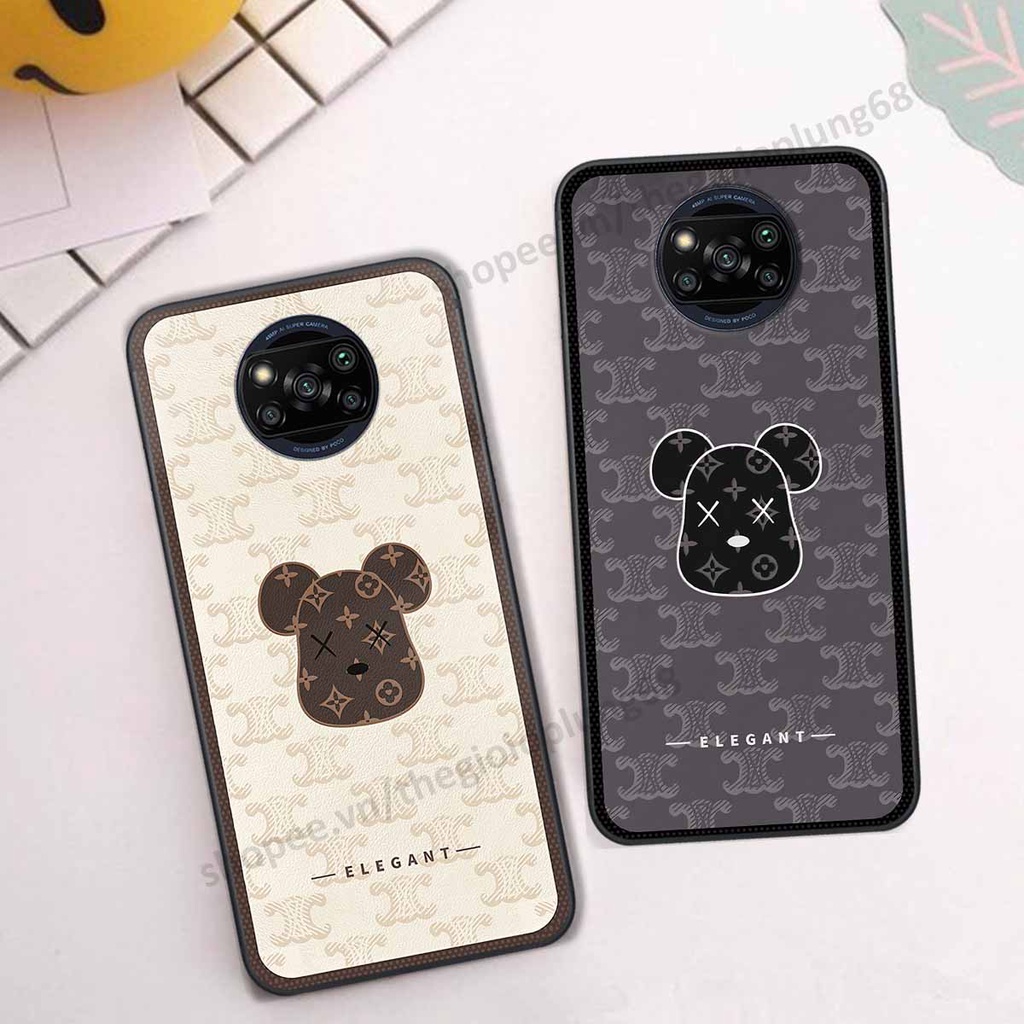 Ốp Xiaomi Poco X3 / Poco X3 Pro bear brick, thể thao, thời trang, ốp lưng cao cấp