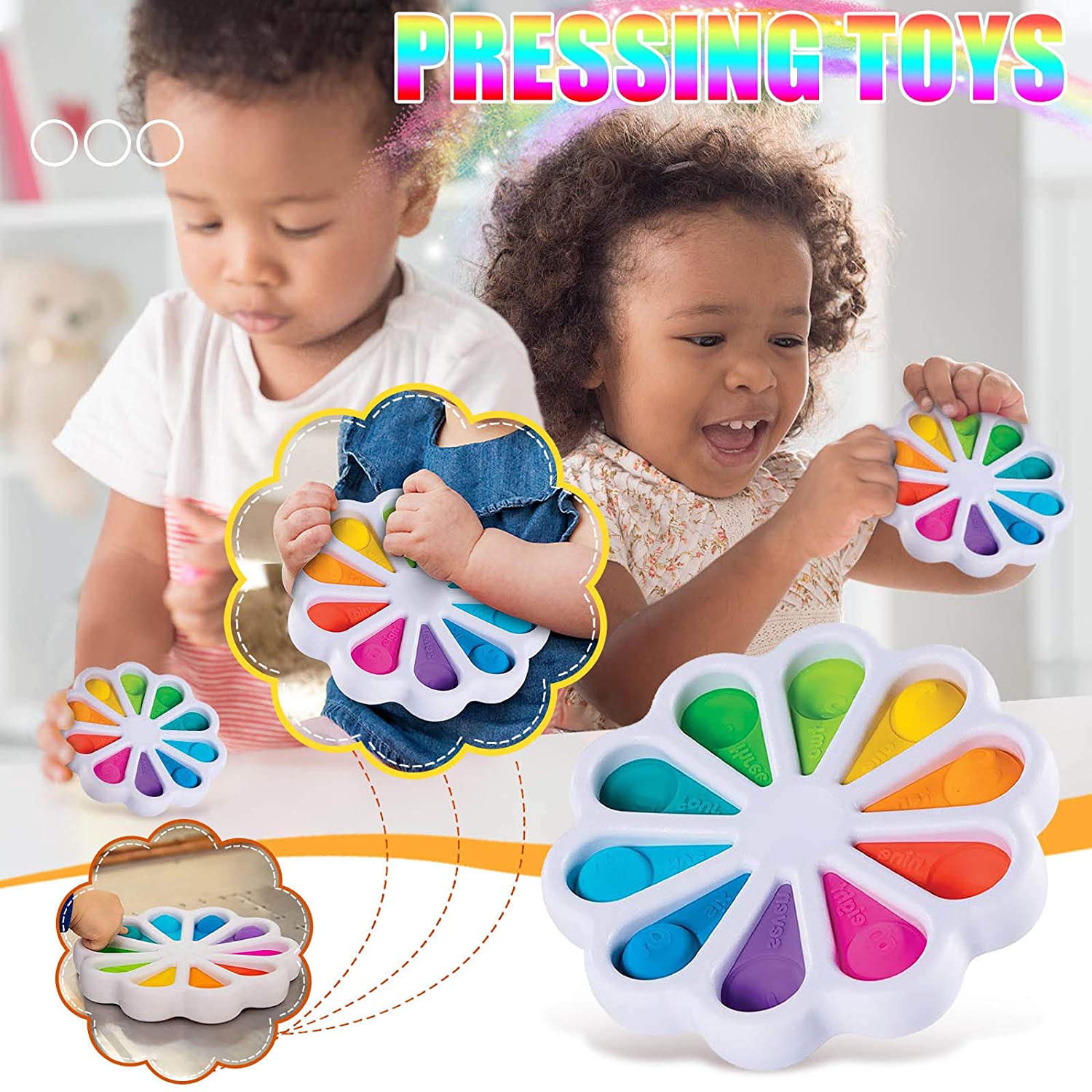 Simple Dimples Sensory Toy Finger Pop It Silicone Anti Stress