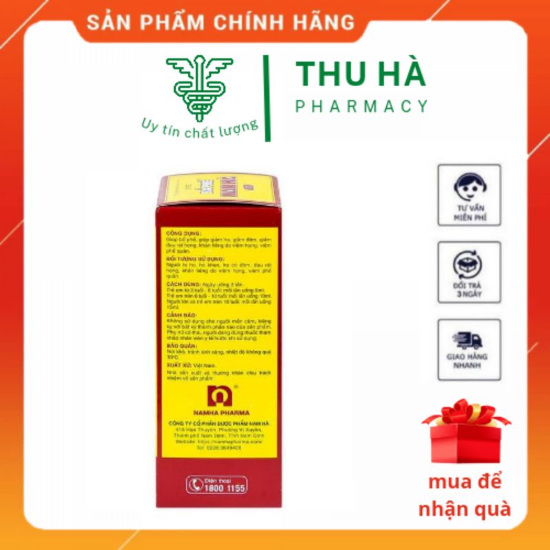 Bổ Phế Nam hà XC siro có đường , không đường , viên ngậm cho bé và người lớn giúp bổ phế