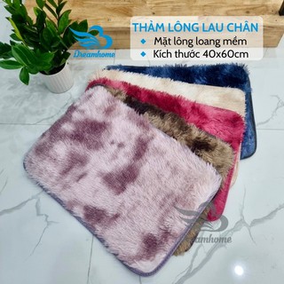 Thảm chùi chân lau chân lông loang 40x60 chống trơn trượt mặt dưới DREAMHOME