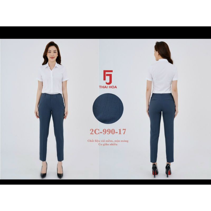 Quần 9 tấc thái hòa ly chìm vải co giãn tốt
