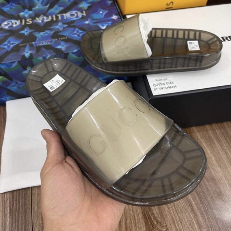 Dép lê Gucci Trong Suốt - Dép Lê Quai Ngang GC Nhựa Dẻo Cao Cấp Y22 - Bee Shop