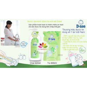 Nước súc bình và rửa rau củ Dnee 600ml Thái Lan