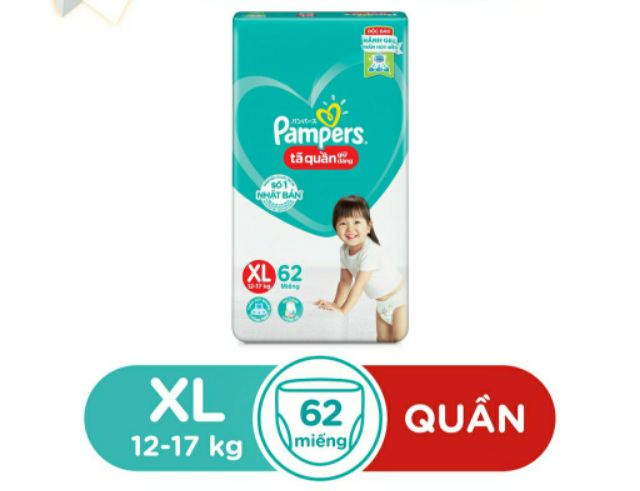 [MẪU MỚI] TÃ QUẦN PAMPER GIỮ DÁNG MỚI M74_L68_XL62_XXL56 MIẾNG