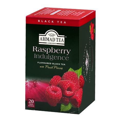 Trà Đen Túi Lọc Ahmad Raspberry Indulgence - Trà Ahmad Quả Mâm Xôi Hộp Giấy Bao Thiếc 40g