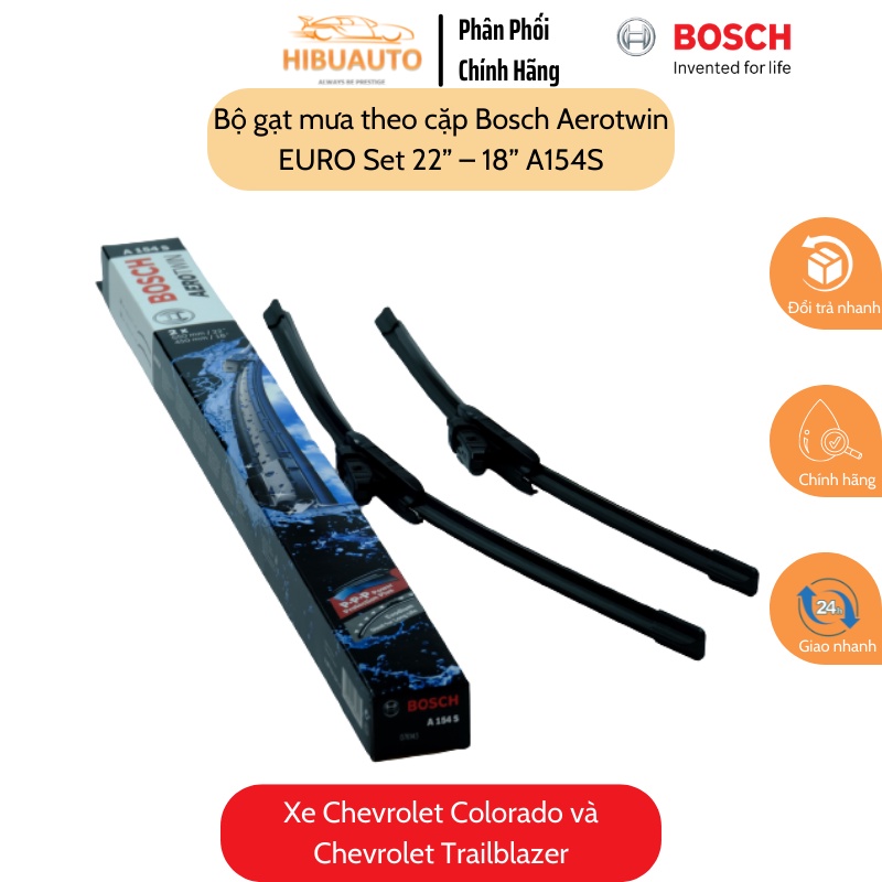 Bộ Gạt Mưa Bosch Aerotwin EURO Set Nhiều Kích Thước Sử Dụng Cho Nhiều Dòng Xe Khác Nhau - Chính Hãng