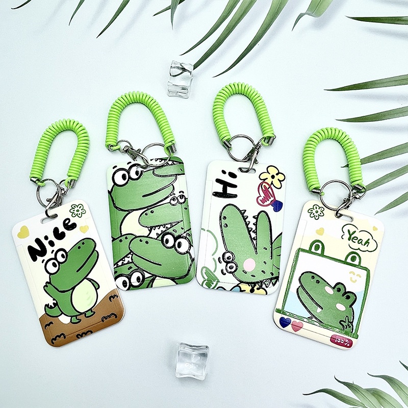 Dây Đeo Thẻ ID / Thẻ Ngân Hàng / Xe Bus Họa Tiết Cá Sấu Hoạt Hình Dễ Thương