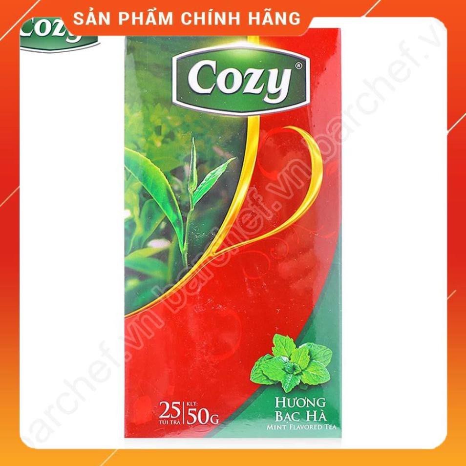 Trà đen hương Dâu Cozy túi lọc - hộp giấy 40 gram - 20 túi lọc  - Hàng chính hãng