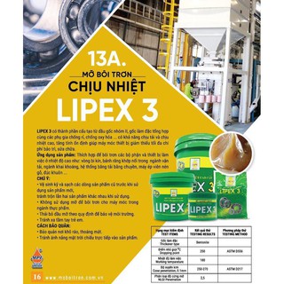 Mỡ chịu nhiệt 250 độ cao cấp Lipex3